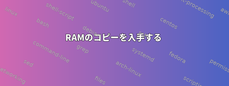 RAMのコピーを入手する