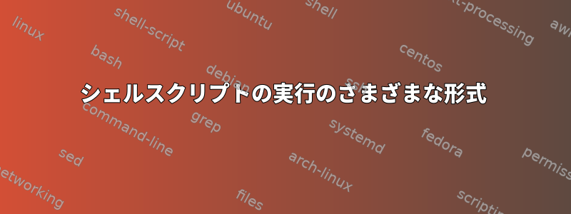 シェルスクリプトの実行のさまざまな形式