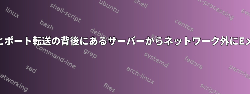 ルーターのDNSとポート転送の背後にあるサーバーからネットワーク外にEメールを送信する