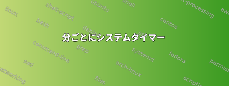 15分ごとにシステムタイマー