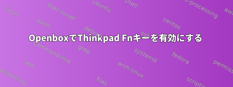 OpenboxでThinkpad Fnキーを有効にする