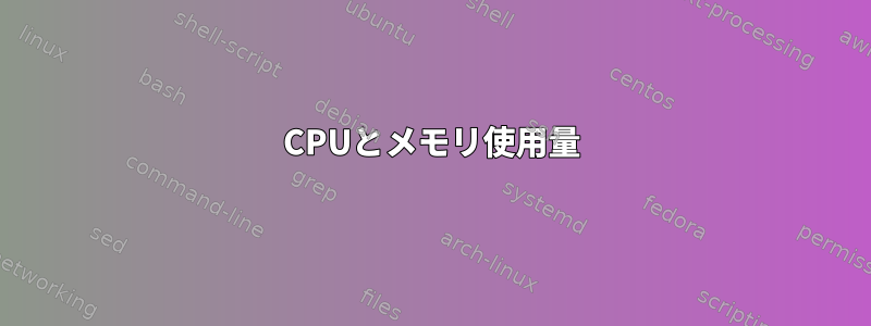 CPUとメモリ使用量