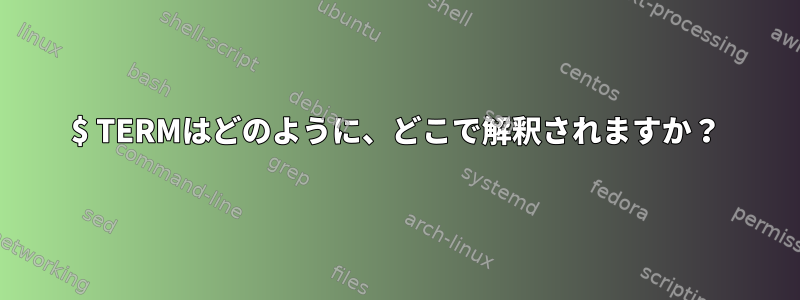 $ TERMはどのように、どこで解釈されますか？