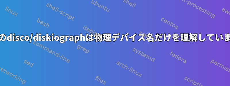 Conkyのdisco/diskiographは物理デバイス名だけを理解していますか？