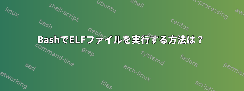 BashでELFファイルを実行する方法は？