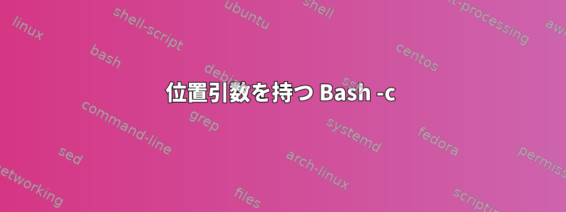 位置引数を持つ Bash -c