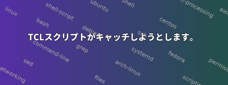 TCLスクリプトがキャッチしようとします。