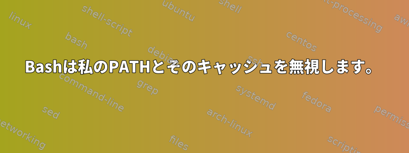 Bashは私のPATHとそのキャッシュを無視します。