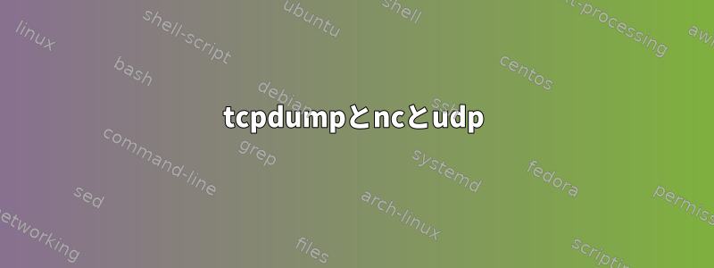 tcpdumpとncとudp