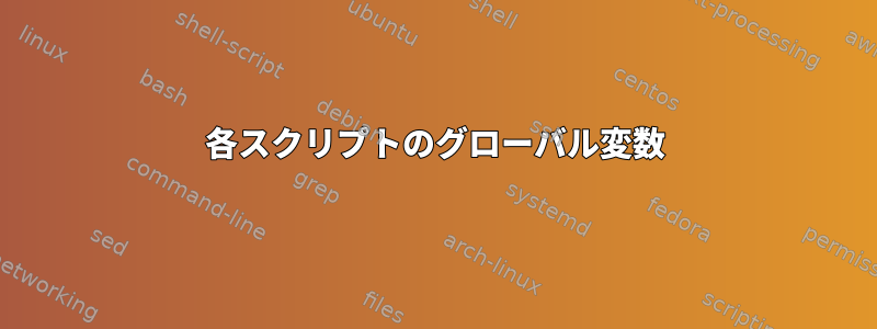 各スクリプトのグローバル変数