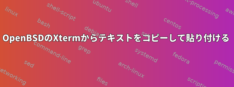 OpenBSDのXtermからテキストをコピーして貼り付ける