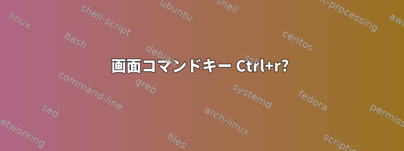 画面コマンドキー Ctrl+r?