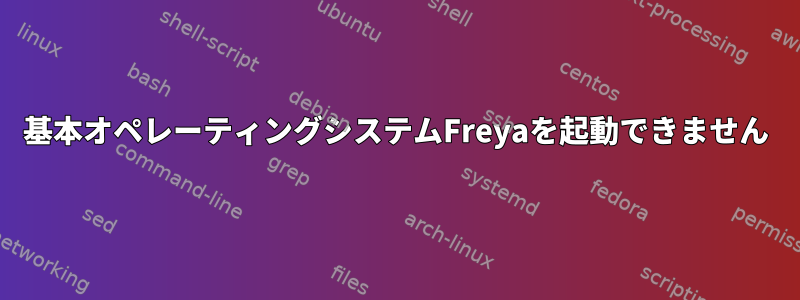 基本オペレーティングシステムFreyaを起動できません