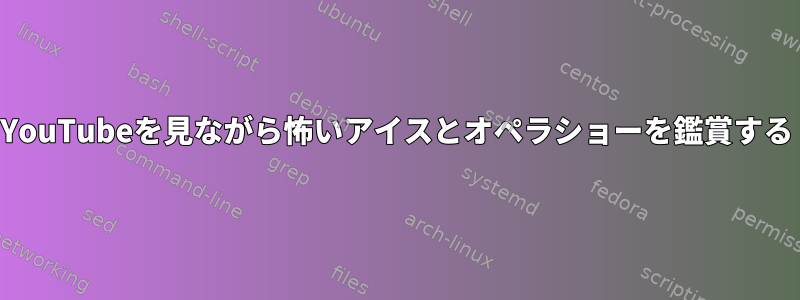 YouTubeを見ながら怖いアイスとオペラショーを鑑賞する