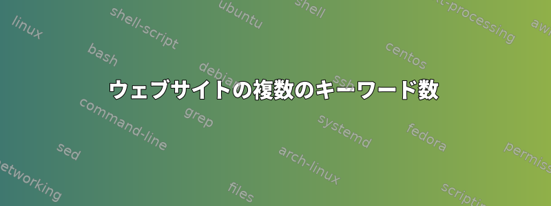 ウェブサイトの複数のキーワード数