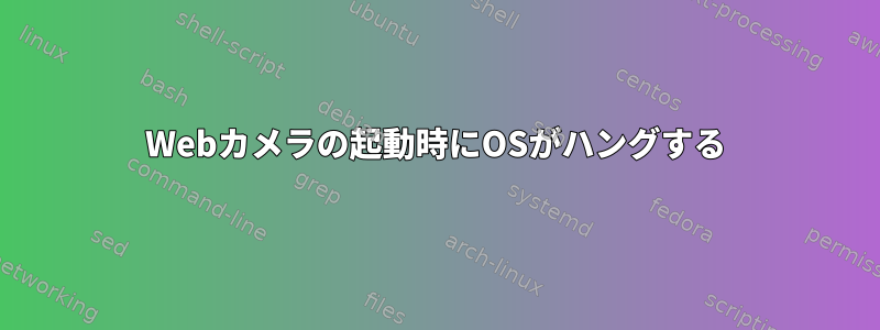 Webカメラの起動時にOSがハングする