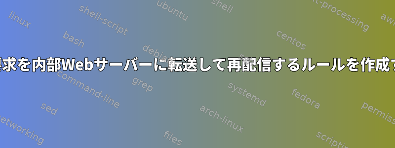 エッジサーバーがクライアント要求を内部Webサーバーに転送して再配信するルールを作成するにはどうすればよいですか？