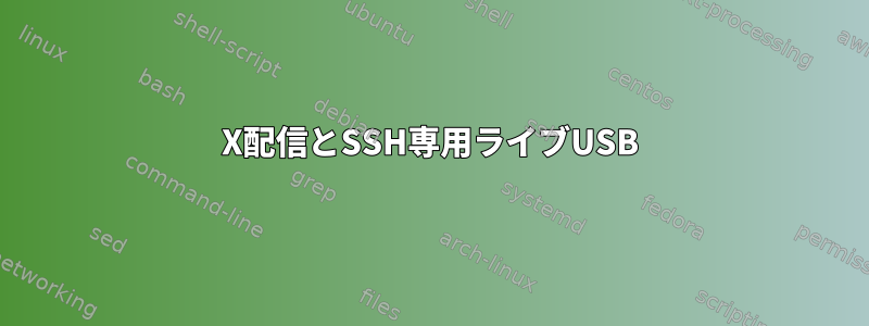 X配信とSSH専用ライブUSB