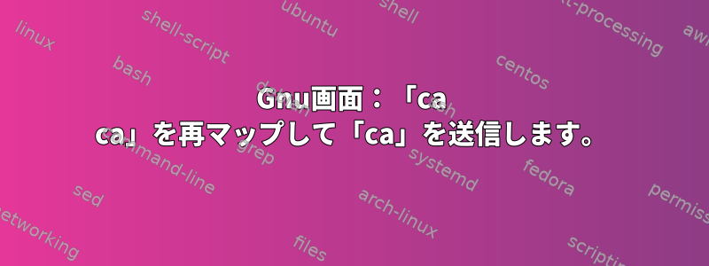 Gnu画面：「ca ca」を再マップして「ca」を送信します。