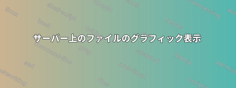 サーバー上のファイルのグラフィック表示