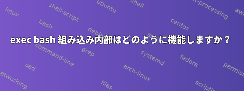 exec bash 組み込み内部はどのように機能しますか？