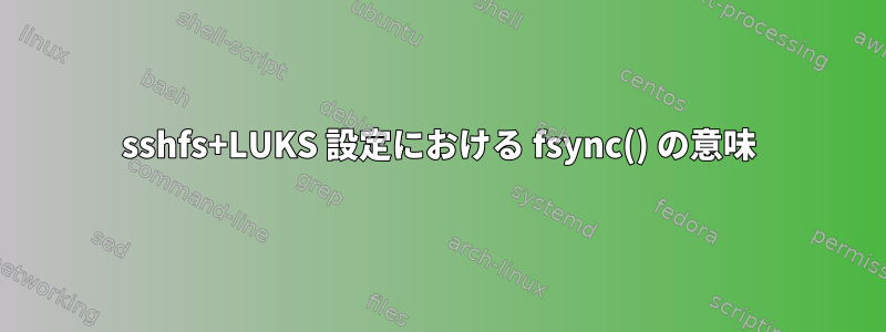 sshfs+LUKS 設定における fsync() の意味