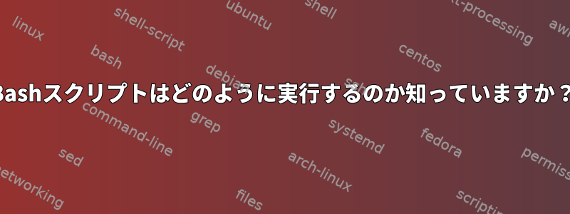 Bashスクリプトはどのように実行するのか知っていますか？