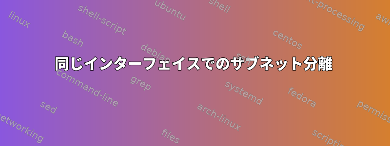 同じインターフェイスでのサブネット分離