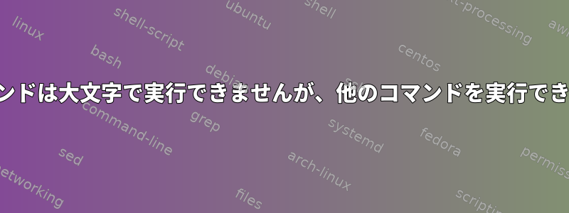 シェル組み込みコマンドは大文字で実行できませんが、他のコマンドを実行できるのはなぜですか？