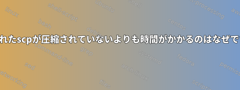 圧縮されたscpが圧縮されていないよりも時間がかかるのはなぜですか？