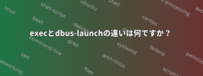 execとdbus-launchの違いは何ですか？