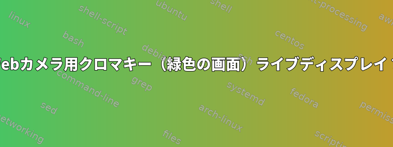 Webカメラ用クロマキー（緑色の画面）ライブディスプレイ？