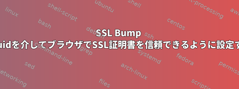 SSL Bump Squidを介してブラウザでSSL証明書を信頼できるように設定する