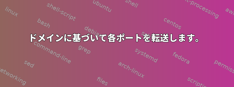 ドメインに基づいて各ポートを転送します。