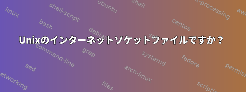 Unixのインターネットソケットファイルですか？