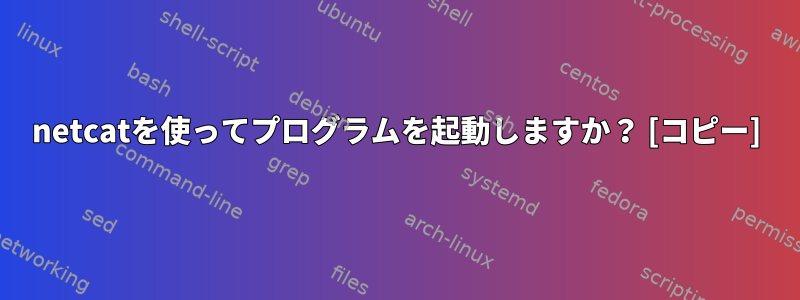 netcatを使ってプログラムを起動しますか？ [コピー]