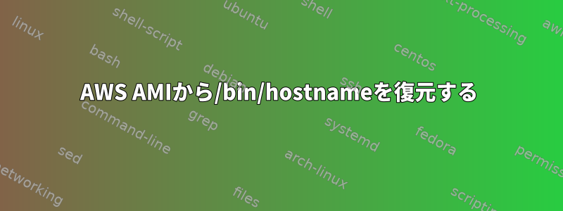 AWS AMIから/bin/hostnameを復元する