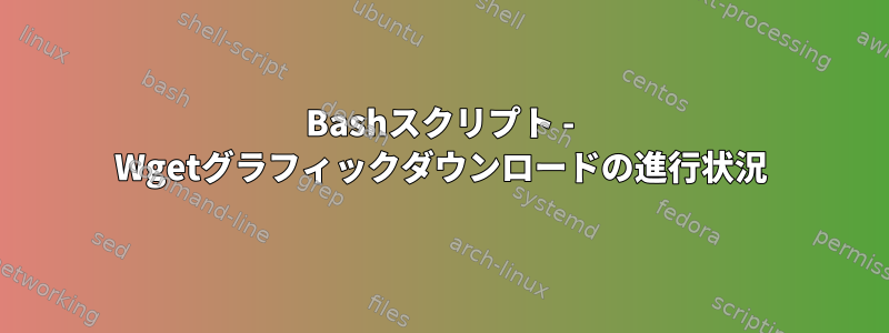 Bashスクリプト - Wgetグラフィックダウンロードの進行状況