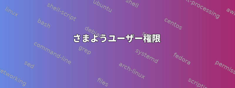 さまようユーザー権限