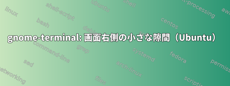 gnome-terminal: 画面右側の小さな隙間（Ubuntu）