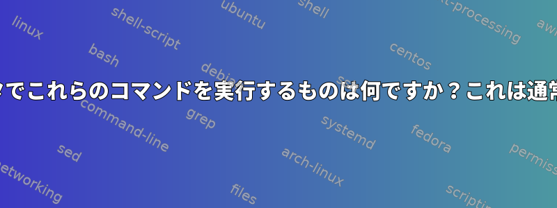 私のコンピュータでこれらのコマンドを実行するものは何ですか？これは通常の動作ですか？