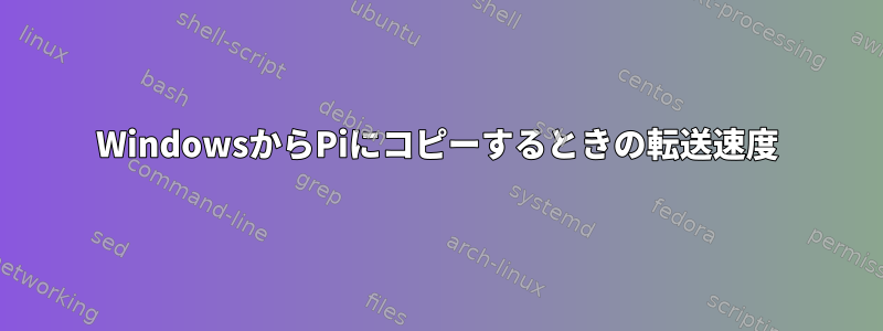 WindowsからPiにコピーするときの転送速度