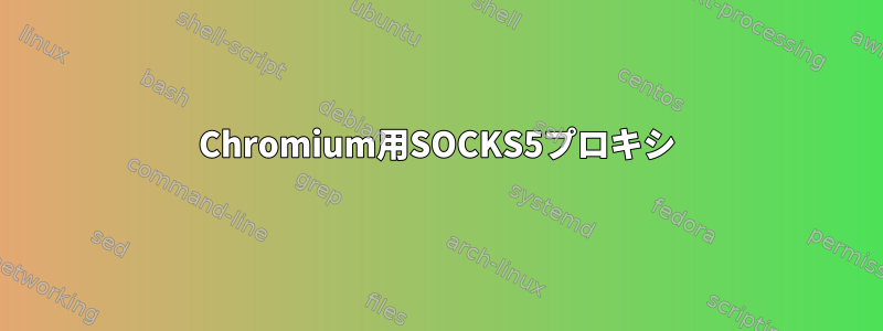 Chromium用SOCKS5プロキシ