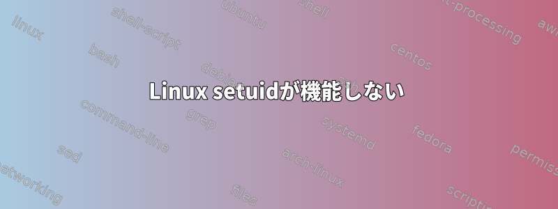 Linux setuidが機能しない