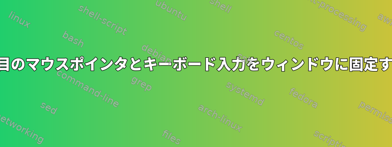 2番目のマウスポインタとキーボード入力をウィンドウに固定する