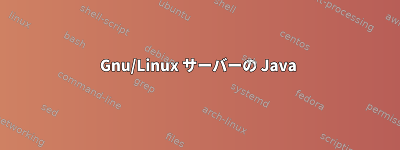 Gnu/Linux サーバーの Java