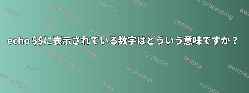 echo $$に表示されている数字はどういう意味ですか？