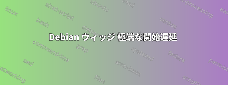 Debian ウィッジ 極端な開始遅延