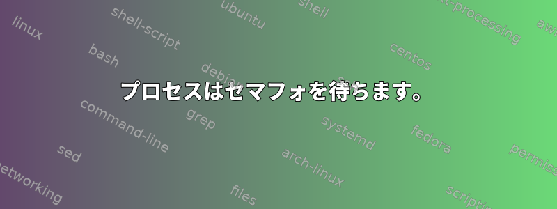 プロセスはセマフォを待ちます。