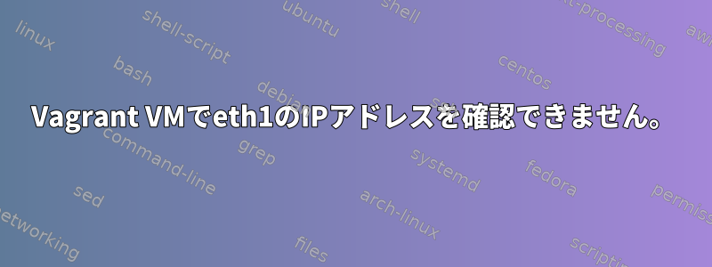 Vagrant VMでeth1のIPアドレスを確認できません。